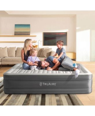 TruAire Luxury Queen Air Mattress Airbed w/ Lumbar Support & Built in Pump