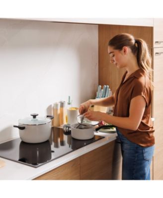 Leo Glints Nonstick Recycled Aluminum Stockpot 9.5", 5.9qt. With Glass Lid