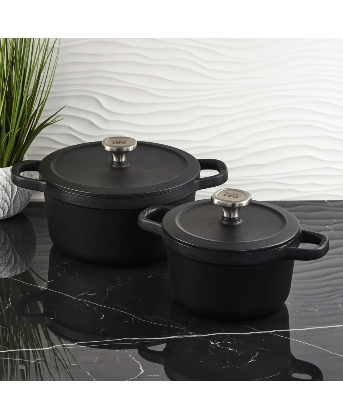 BergHOFF Leo Graphite 4pc Cast Iron Cookware Set