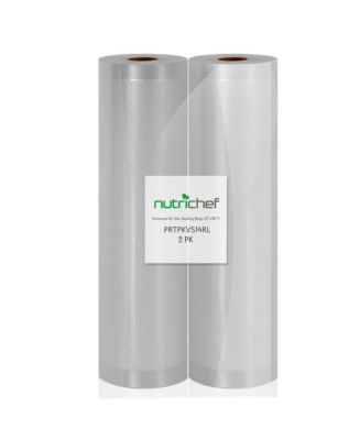 NutriChef Vacuum Sealer Bags - Universal Air Vac Sealing Bags, 2 Rolls, 100' Total Length - Macy's