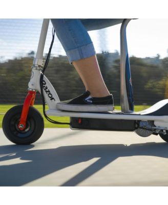 E200S Seated Electric 12 MPH Scooter w/ Twist Grip Throttle & Brake, White