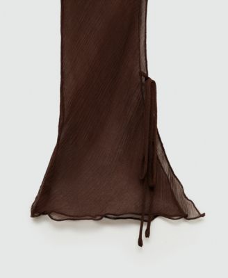 Women's Flared Semi-Sheer Chiffon Dress