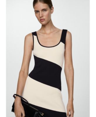 Women's Striped Knitted Midi-Dress