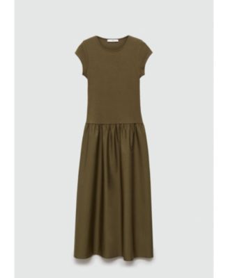 Mango Women's Ruffled Hem Flared Dress - Macy's