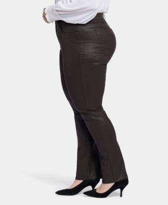 Plus Size Coated Marilyn Straight Jeans