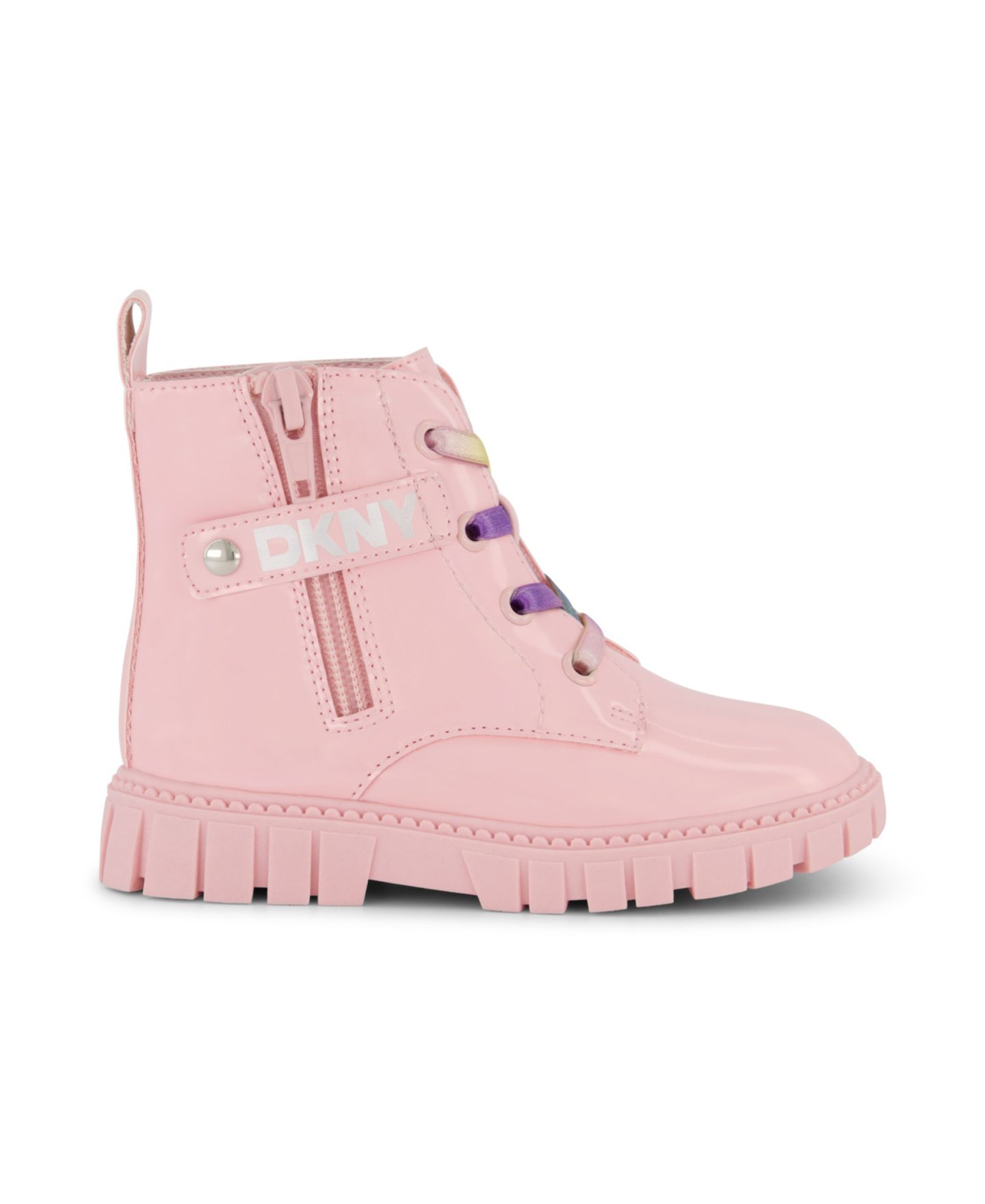 Ботинки DKNY Carrie Side Zipper Lug Boot для девочек-малышей, цвет: Чёрный — фото 9