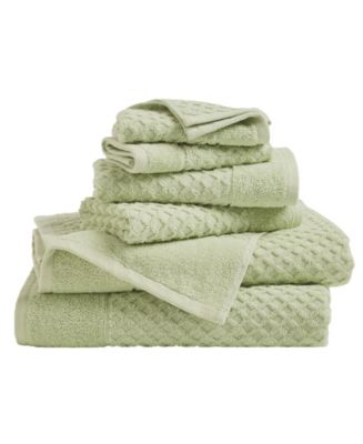 Linery & Co Linery & Co. Cotton Diamond Textured 6-Piece Bath Towel Set - Macy's