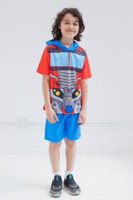 Toddler Boys Athletic Pullover T-Shirt Mesh Shorts Outfit Set