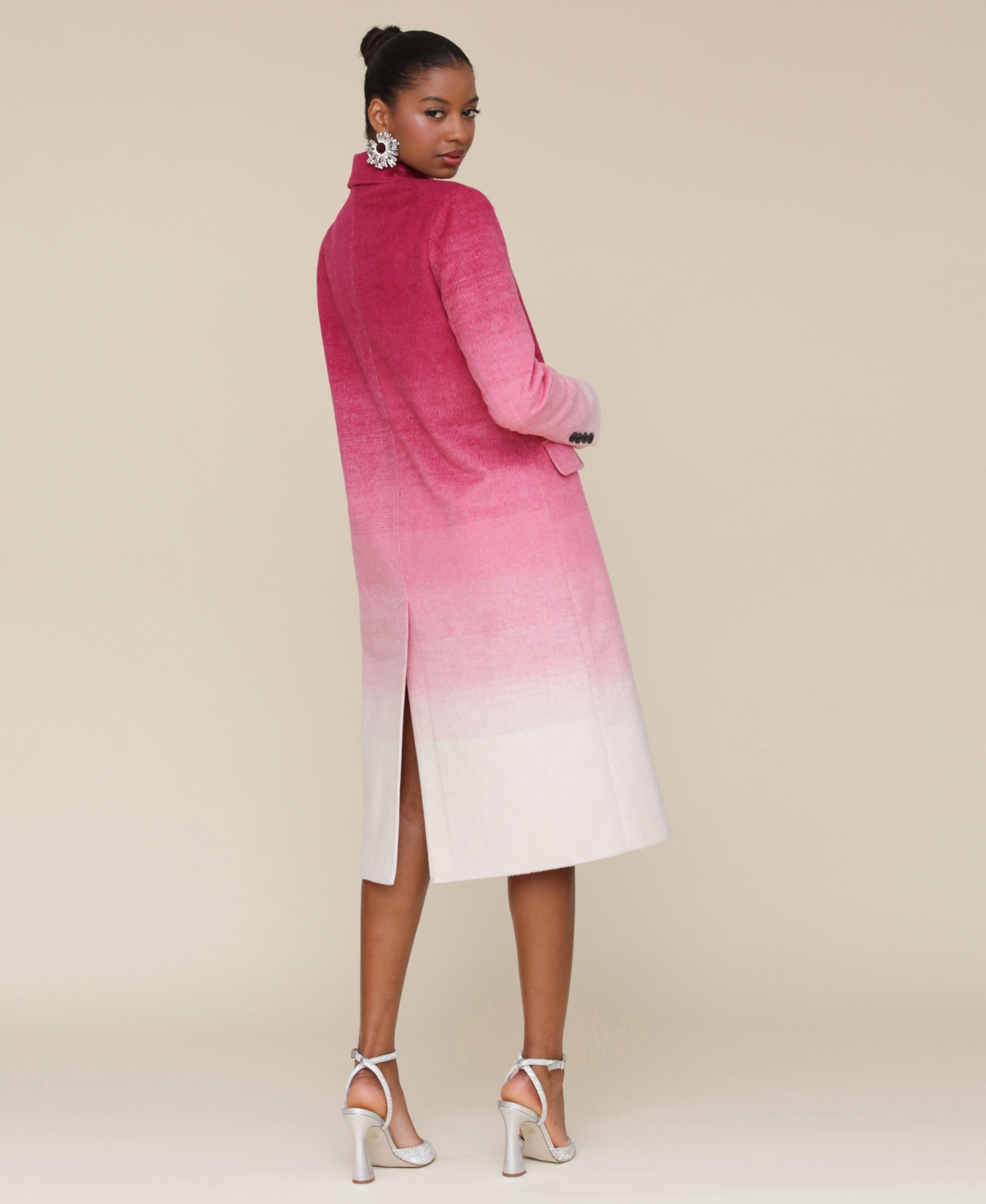 Avec Les Filles Women's Ombre Double-Faced Long Coat