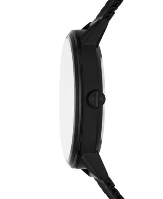 Men's Quartz Multifunction Black Stainless Steel Watch 42mm