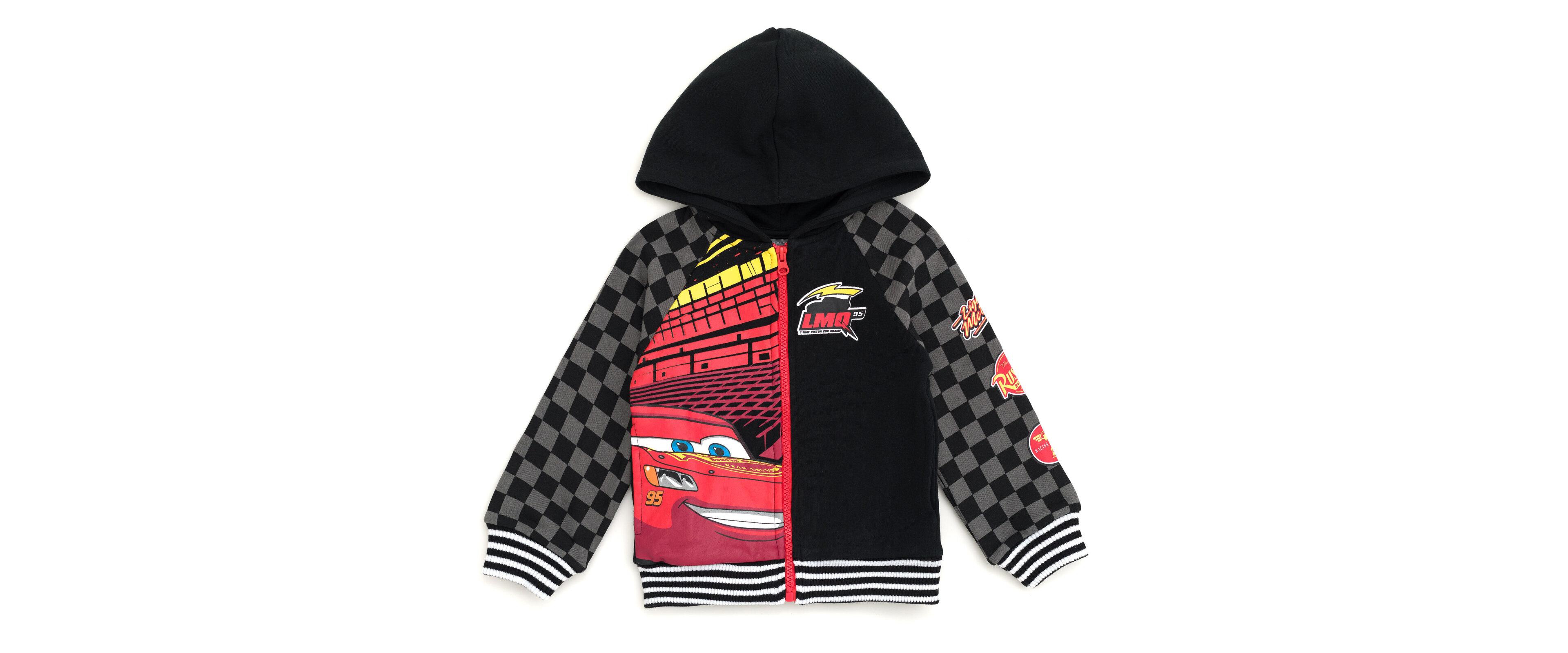 Cars Boys the Incredibles Winnie Pooh French Terry Zip Up Hoodie