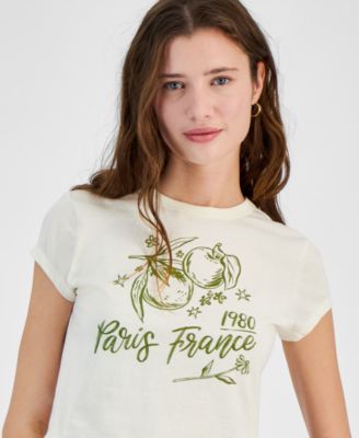 Pretty Rebellious - Juniors' Paris Fruit Graphic T-Shirt