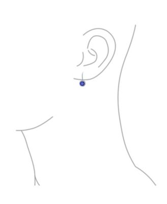 Dainty 0.50CTW Round Bezel Cubic Zirconia CZ Solitaire Dangle Drop Earrings Lever Back Rose Gold Plated .925 Sterling Silver