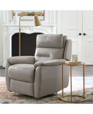 Ossorio Leather Power Swivel Glide Recliner, Created for Macy's