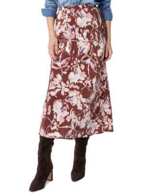 Sam Edelman - Women's Gracie Printed Satin Midi Skirt