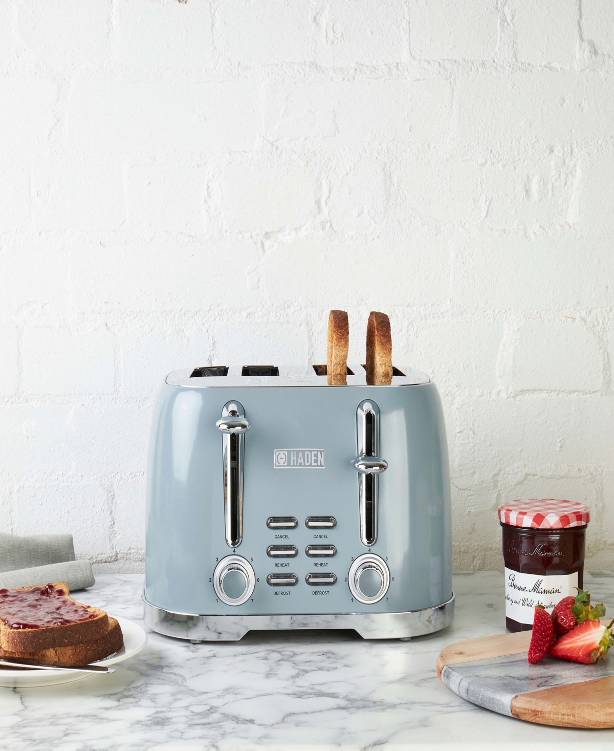 Haden Brighton 4-Slice Wide Slot Toaster -Chrome