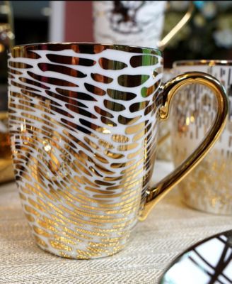 Matrix 6 Pc. Gold-Silver Tone Mugs