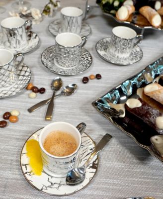 Matrix Espresso Cups & Saucers Set, Service for 6