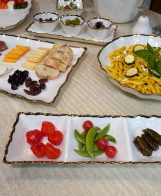 Regency 3-Section Porcelain Tray