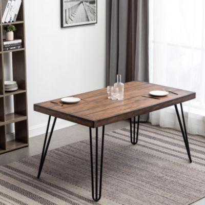 Ashford 6-Piece Dining Set with Hairpin Table & Bench