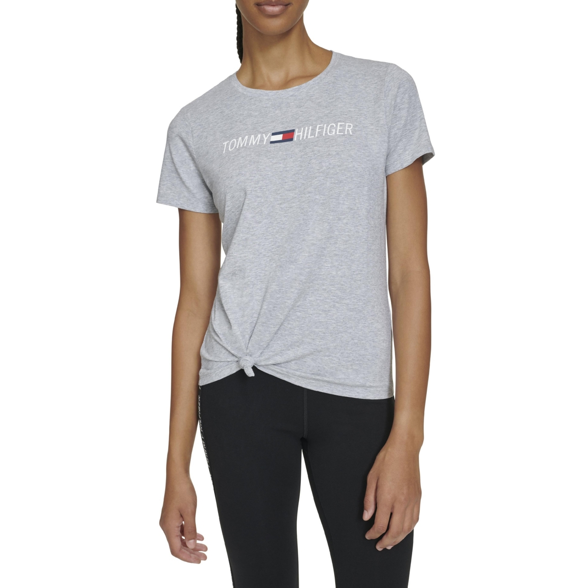 Tommy Hilfiger Women's Knot Front Logo T-Shirt