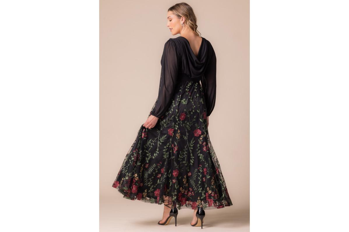 Kiyonna Plus Isabella Embroidered Mesh Formal Gown