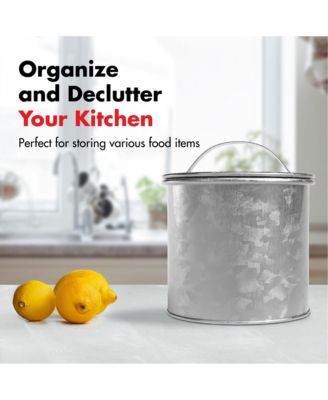 Newport Galvanized Metal Canister - Medium
