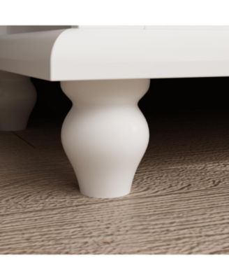 Brown Wooden Standard Bookcase with 3-Tier Shelves and Drawer