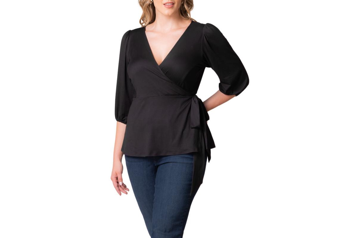 Kiyonna Plus Size Nina V-Neck Wrap Top