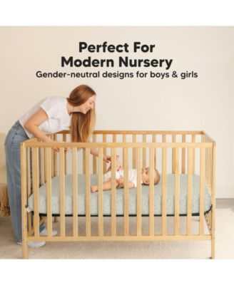 2pk Soothe Waterproof Fitted Crib Sheets for Girl, Boy, 100% Soft Cotton Crib Mattress Protector Sheet