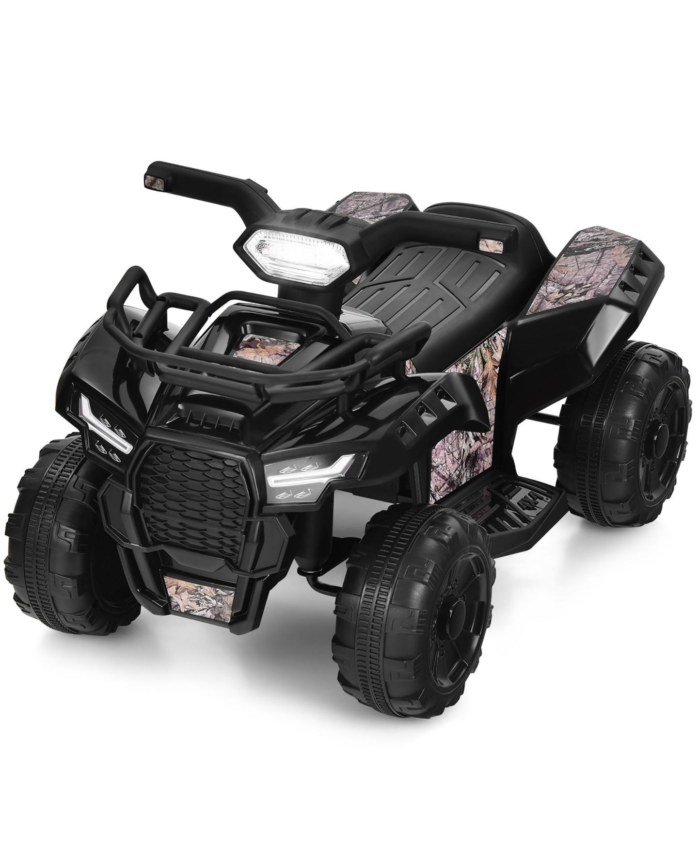 Детская игрушка Costway Kids ATV Quad Electric Ride-On Toy with LED Light, 44 lb. Capacity, Ages 18-36 Months, цвет: Чёрный — фото 7