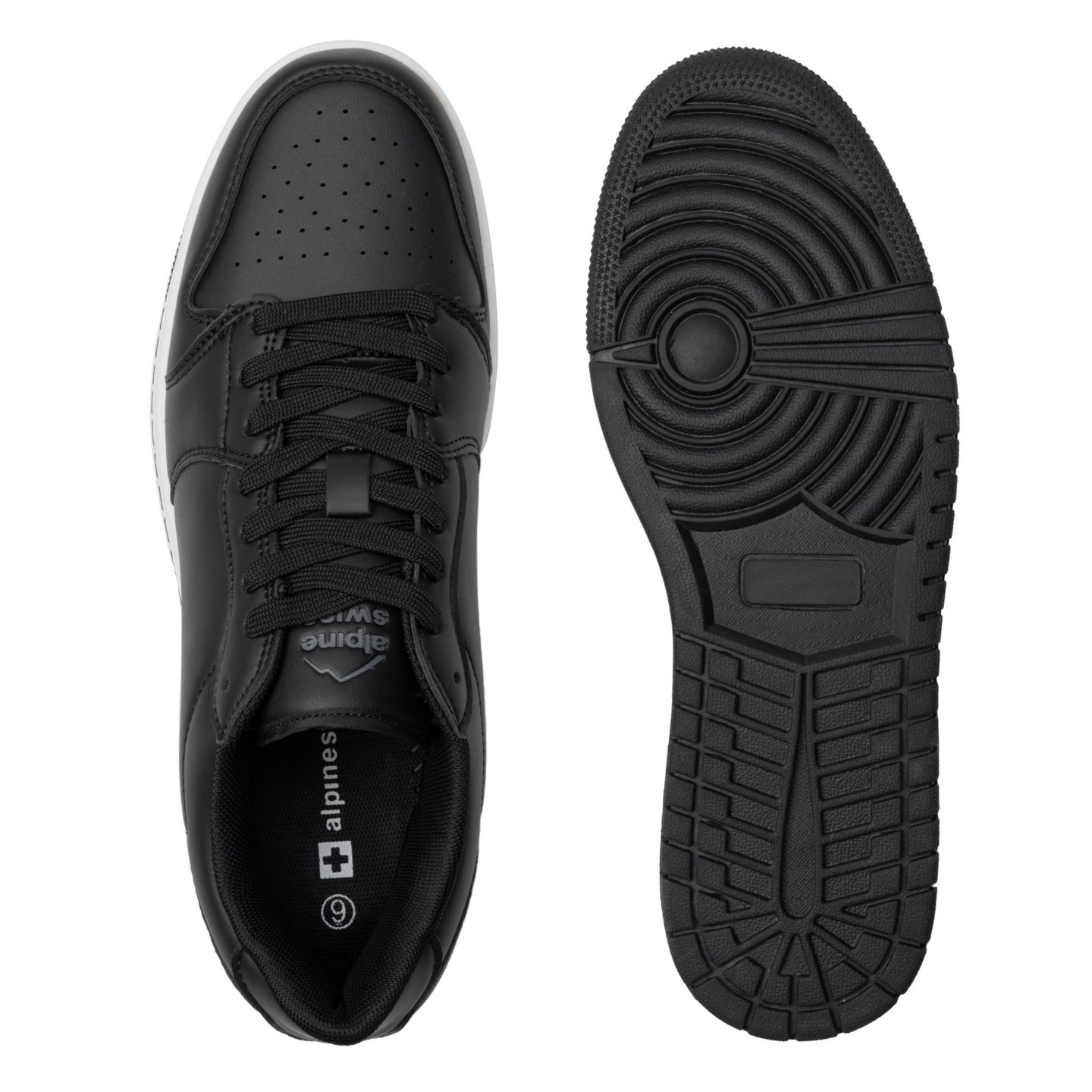 Мужские кроссовки Alpine Swiss Nate Fashion Sneakers Casual Low Top Comfortable Tennis Shoes, цвет: Чёрный — фото 4