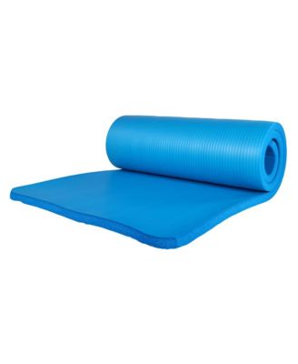 7 Piece Yoga Set with Mat, Stretch Strap, & Knee Pad, Blue