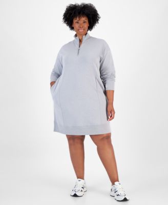 ID Ideology - Plus Size Fleece 1/4-Zip Dress
