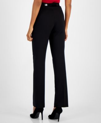 Women's Compression High-Rise Belted Bootcut Pants, Regular & Petite 