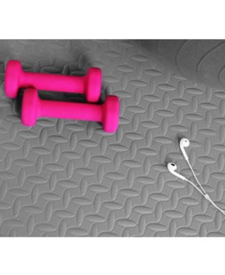 Foam Interlocking Exercise Floor Mat, 96 SqFt, Gray (2 Pack)