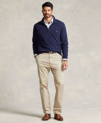 Men's Big & Tall Estate-Rib Quarter-Zip Pullover Sweater