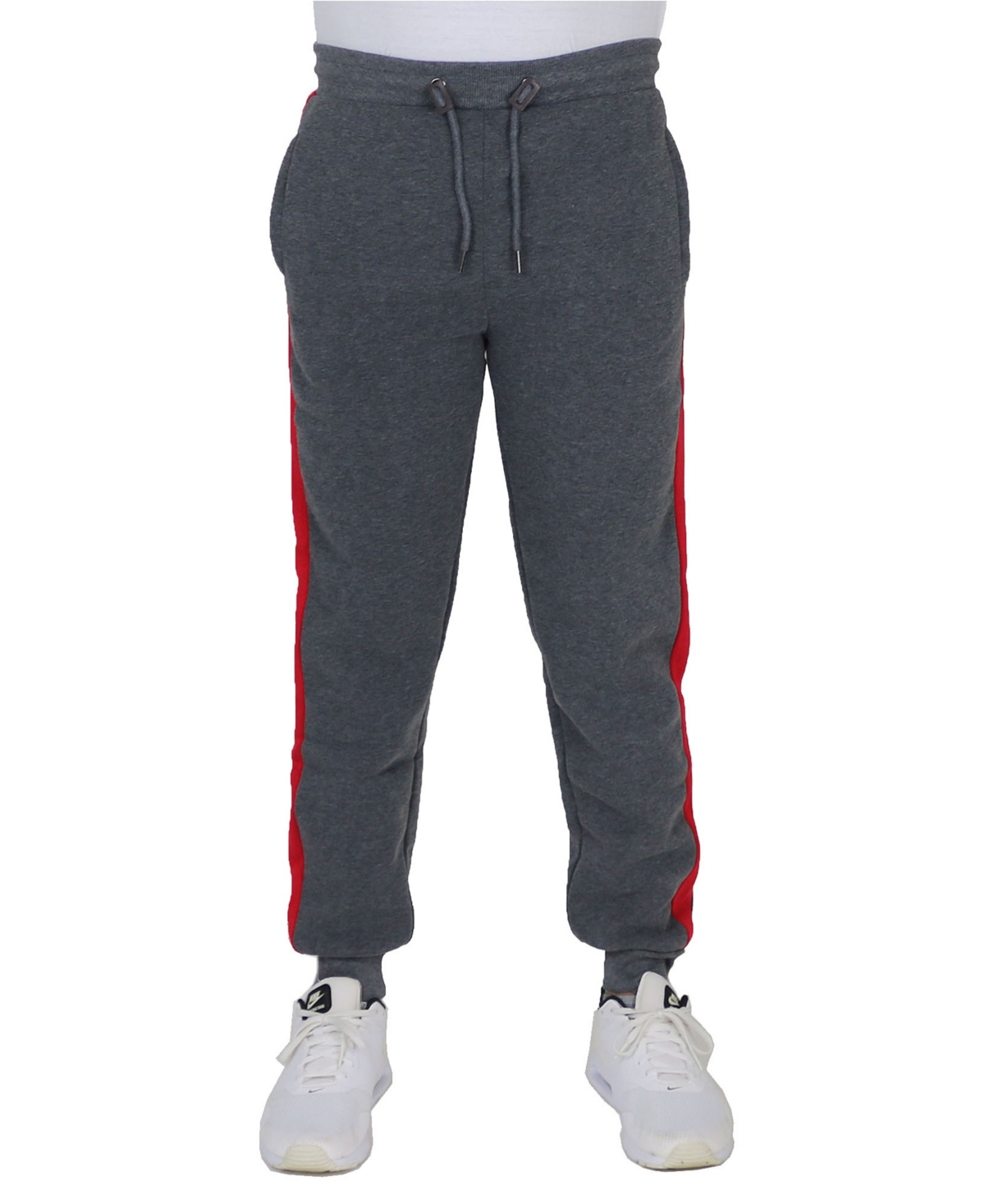 Galaxy By Harvic Men's Modern Fit Fleece-Lined Jogger Sweatpants -Red