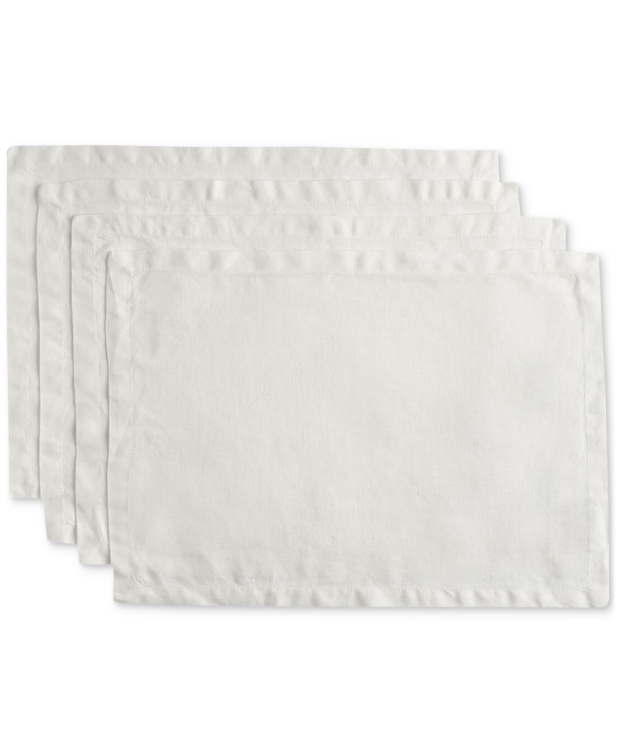 Year & Day Linen Solid-color Placemat, Set Of 4 In Moon