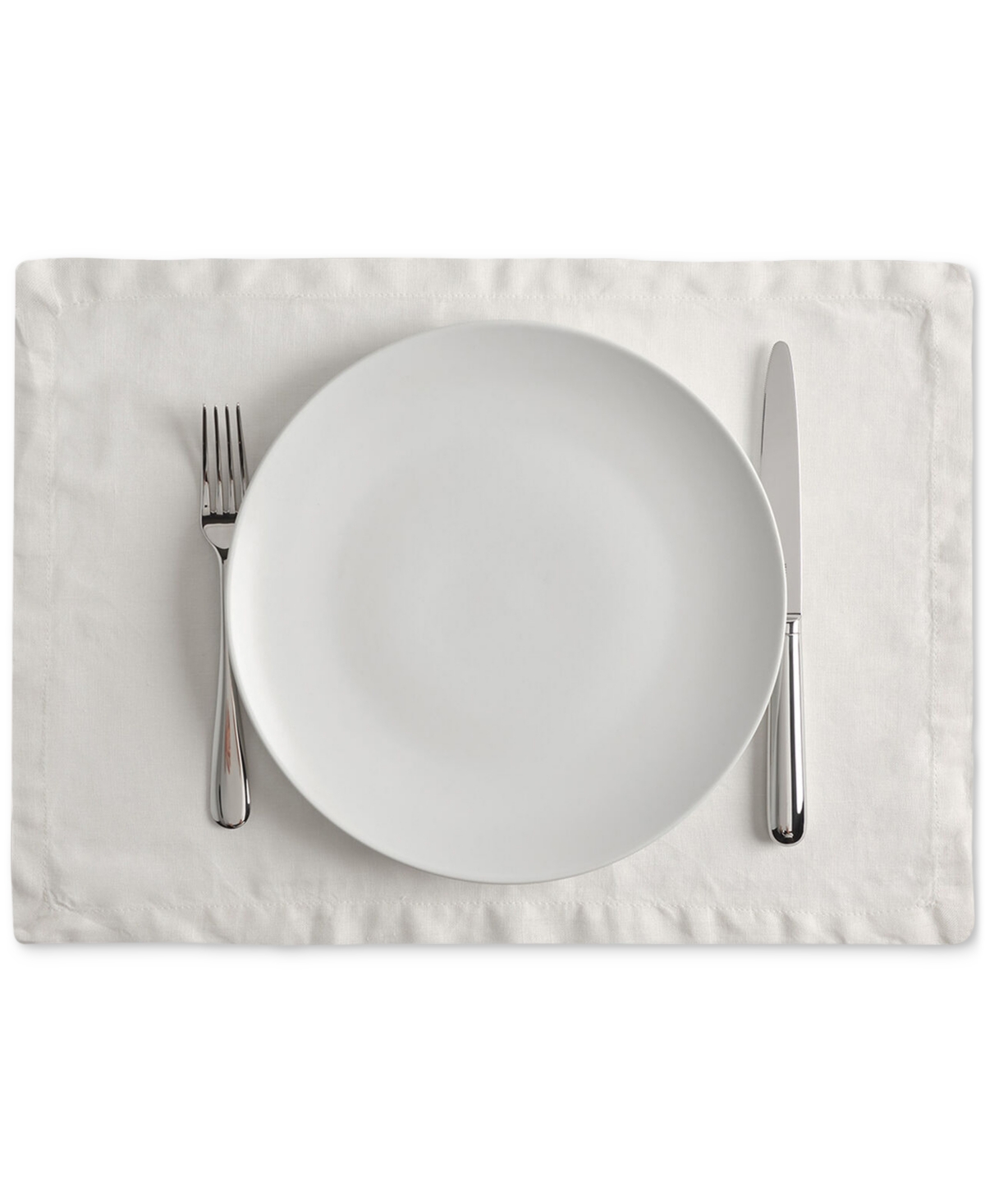 Year & Day Linen Solid-color Placemat, Set Of 4 In Moon