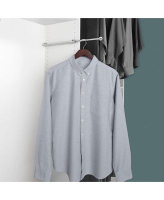 14" Extendable Metal Designer Closet Valet Rod, Chrome, CVR-14-CR