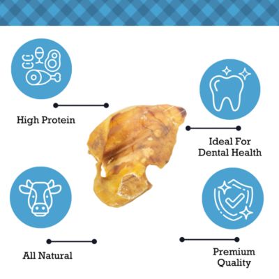 Whole Pig Ears Dog Treats - 100% Natural, Premium Pork Chews (15-Pack)