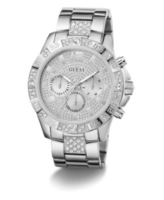 Men's Multi-function Silver Tone Stainless Steel Watch 48mm