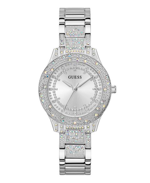 Женские аналоговые часы GUESS из стали, серебристые, 36 мм