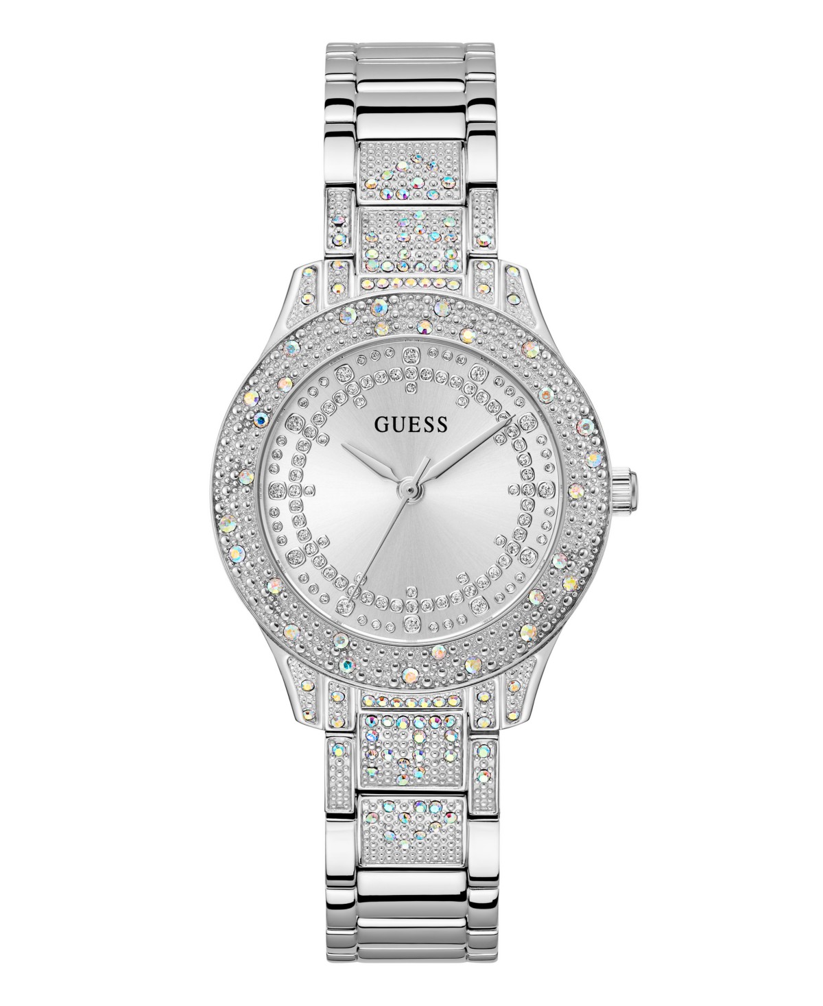 Женские аналоговые часы GUESS из стали, серебристые, 36 мм — фото 2