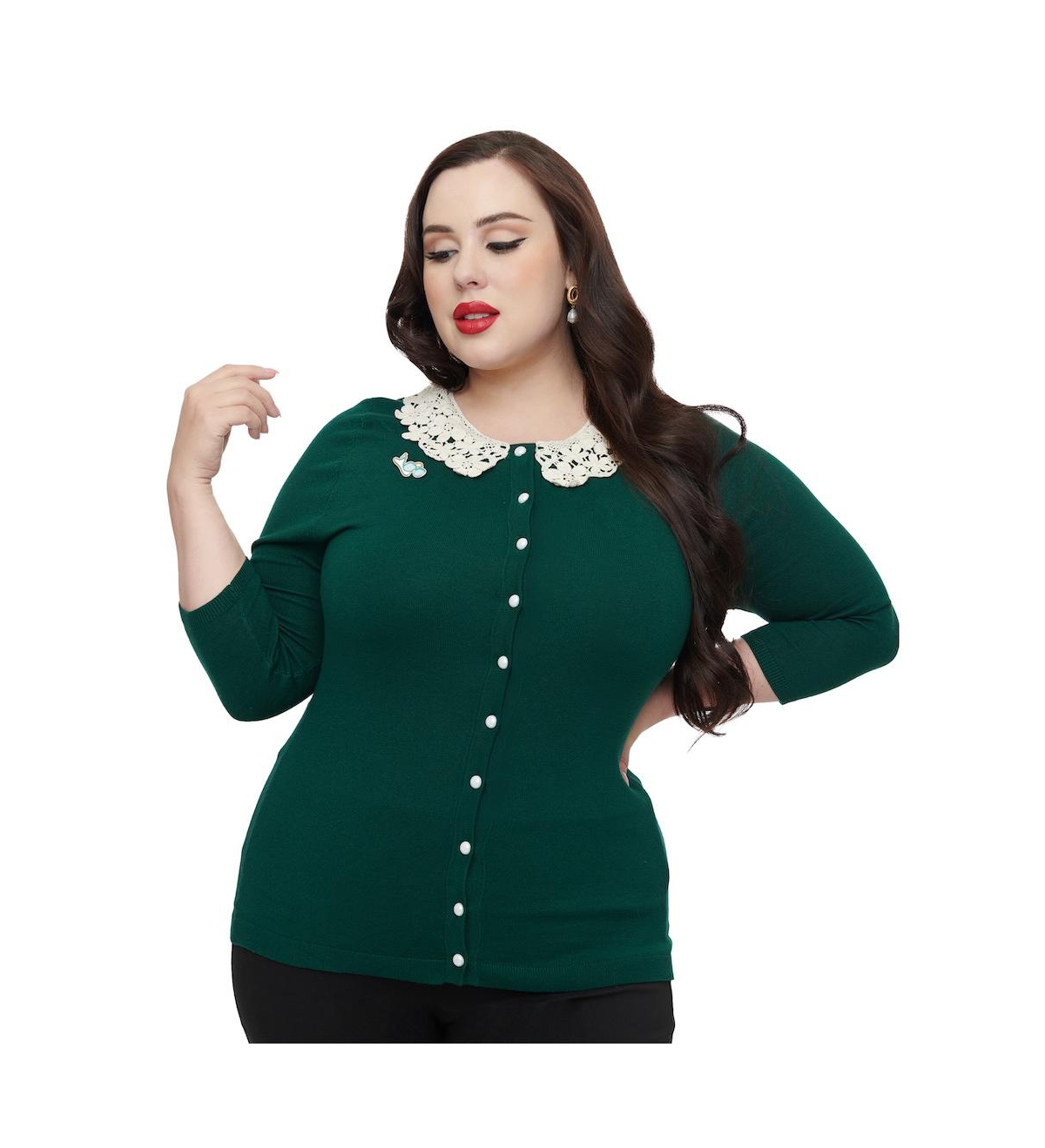 Unique Vintage Plus Size Bookworm Cardigan