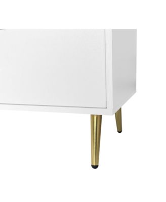 Modern Chest of Drawers – 7-Drawer Dresser with Golden Handles & Legs, Stylish Storage for Bedroom
