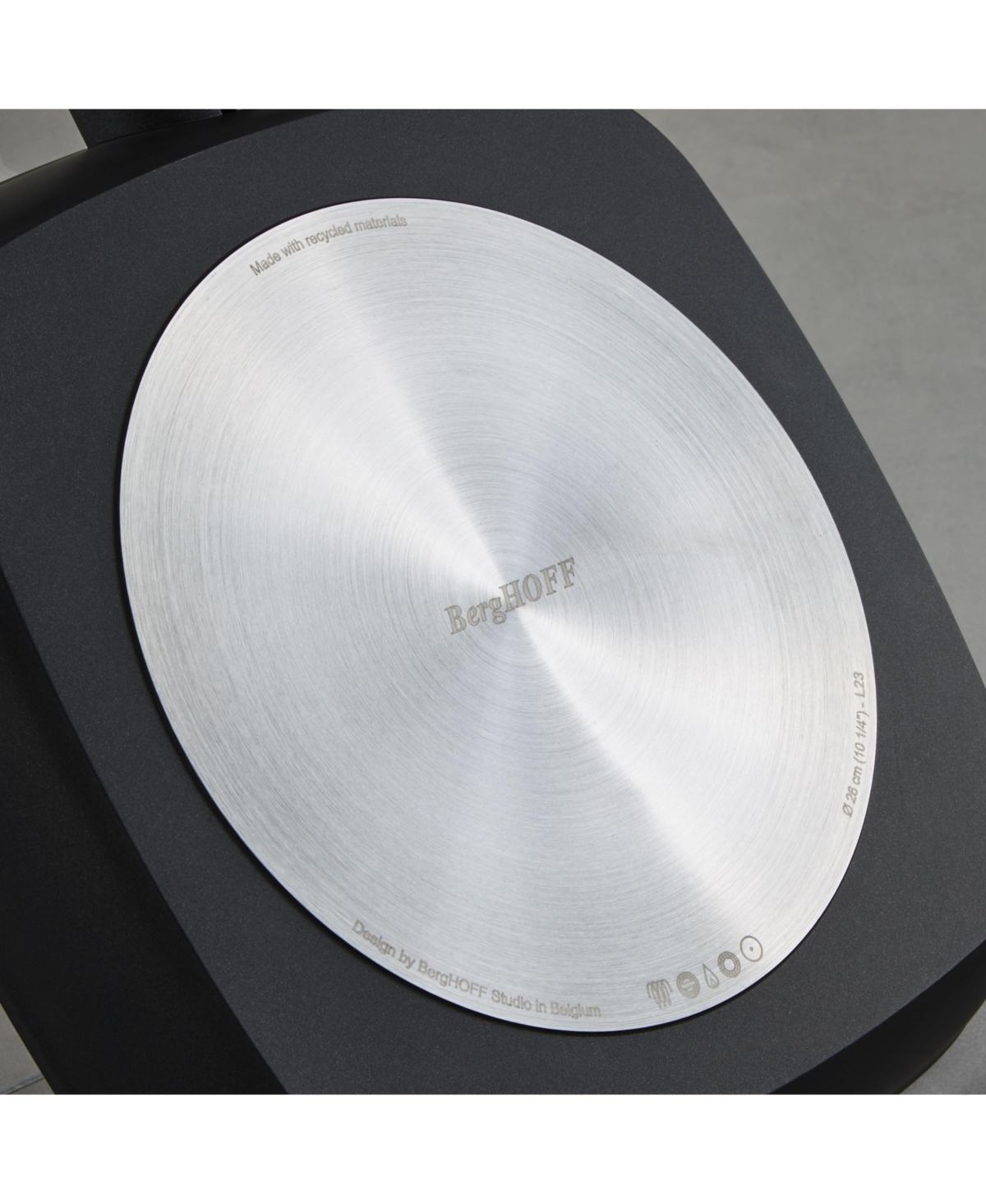 BergHOFF DiNA Helix Recycled Aluminum Nonstick Ceramic Grill Pan, 10.25"