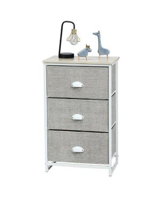 3 Drawer Nightstand Side Table Storage Tower Dresser Chest Home Office Furniture