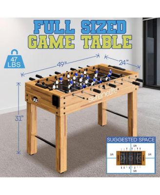 48" Competition Foosball Table for Home and Game Room with 2 Balls and 2 Cup Holders